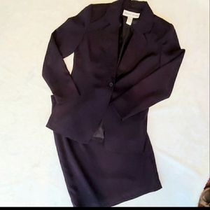 Adolfo Studio 2 pc Purple Skirt & Blazer suit set